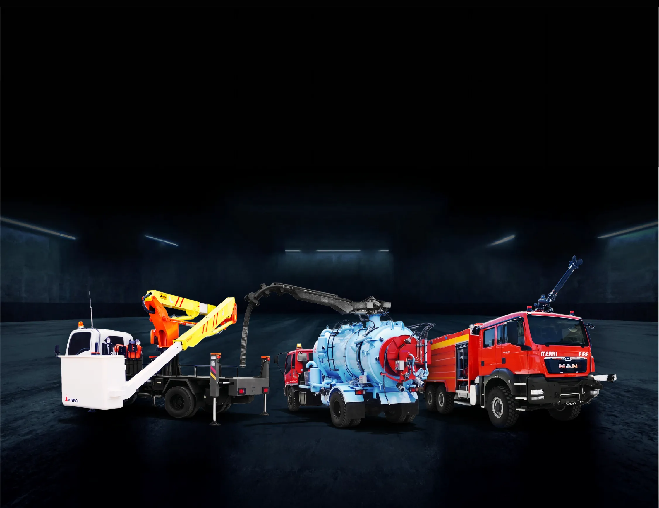 MERAJ specialized vehicles and industrial equipment showcase