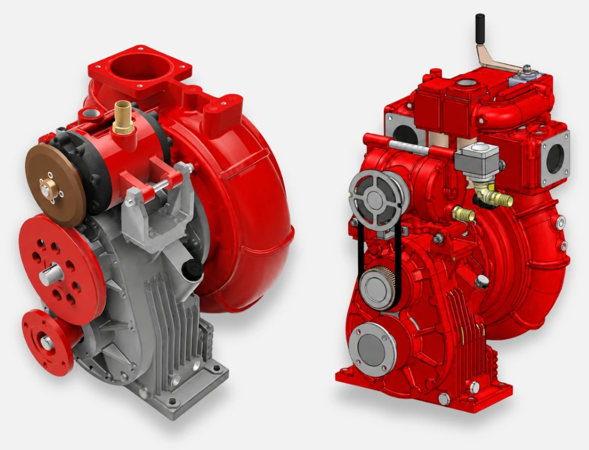 Meraj fire pump gearbox options